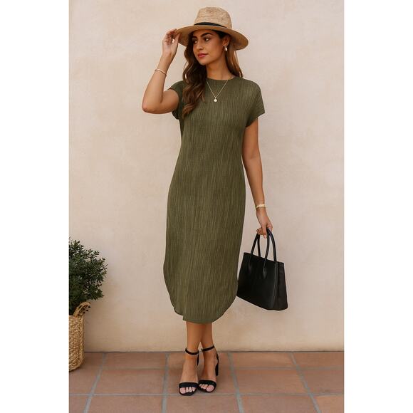 Anthropologie Sabina Musayev Green Renaissance Crepe Satin Midi Dress Size Small - Picture 8 of 8